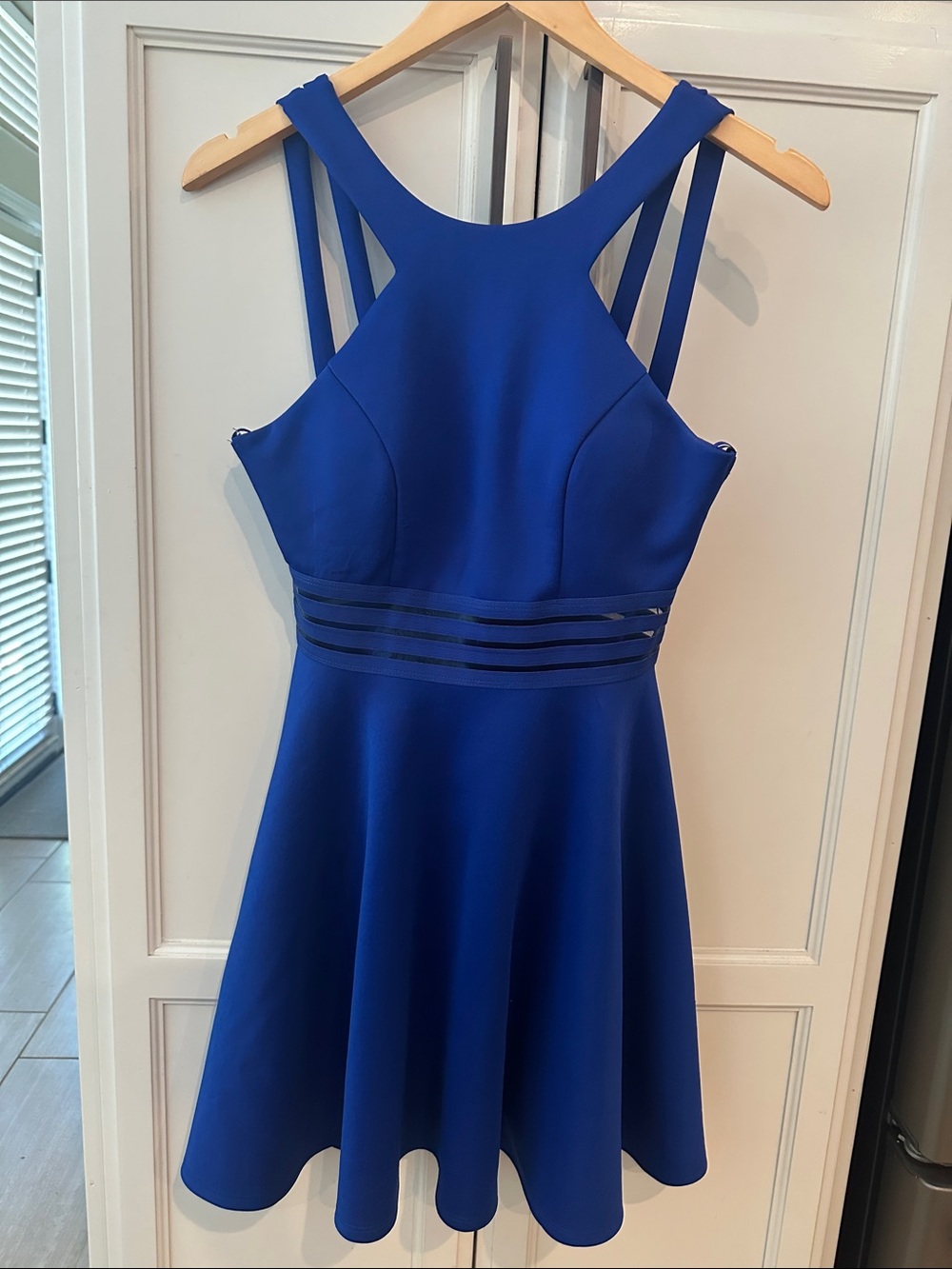 City Studio Royal Blue Strappy A-Line Mini Dress ( Size 5 )